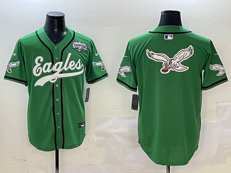 Men Philadelphia Eagles Blank Green three generations Jointly Name 2025 Nike Limited NFL Jersey style 14